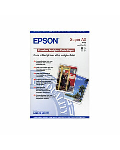 Epson Premium Semi Gloss Fotopapier A3+ | 20 vel
