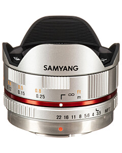 Samyang 7.5mm f/3.5 UMC Fisheye zilver | MFT
