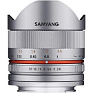 Samyang 8mm f/2.8 UMC II Fisheye zilver | Canon EF-M