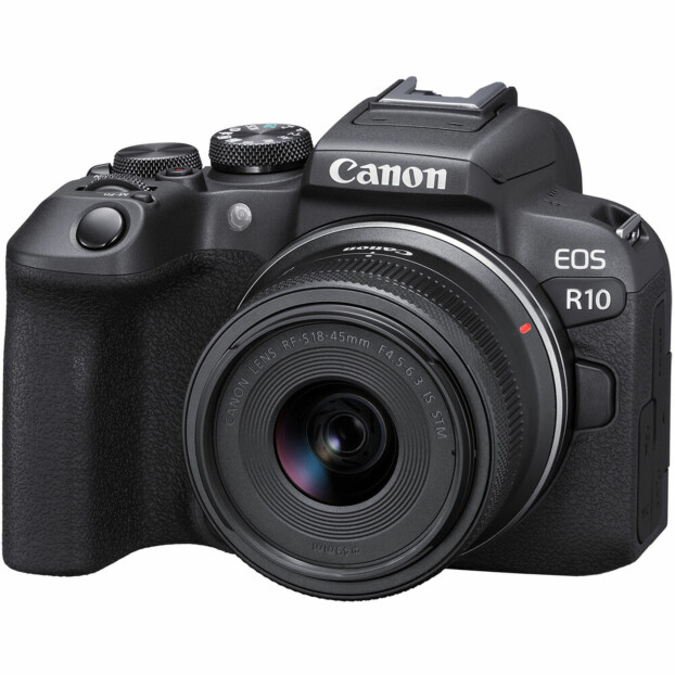 Canon EOS R10 systeemcamera + RF-S 18-45mm f/4.5-6.3 IS STM + EF-EOS R Adapter