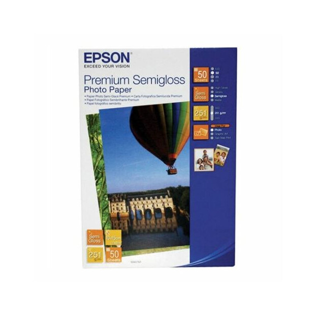 Epson Premium Semi Gloss Fotopapier 10x15 cm | 50 vel