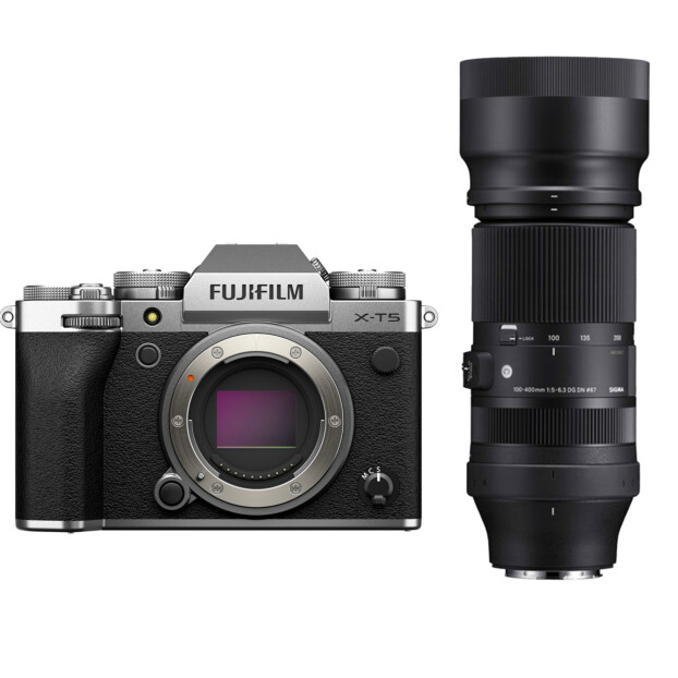 Fujifilm X-T5 zilver + Sigma 100-400mm f/5-6.3 DG DN OS Contemporary 
