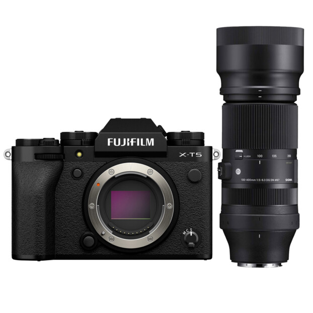 Fujifilm X-T5 zwart + Sigma 100-400mm f/5-6.3 DG DN OS Contemporary 