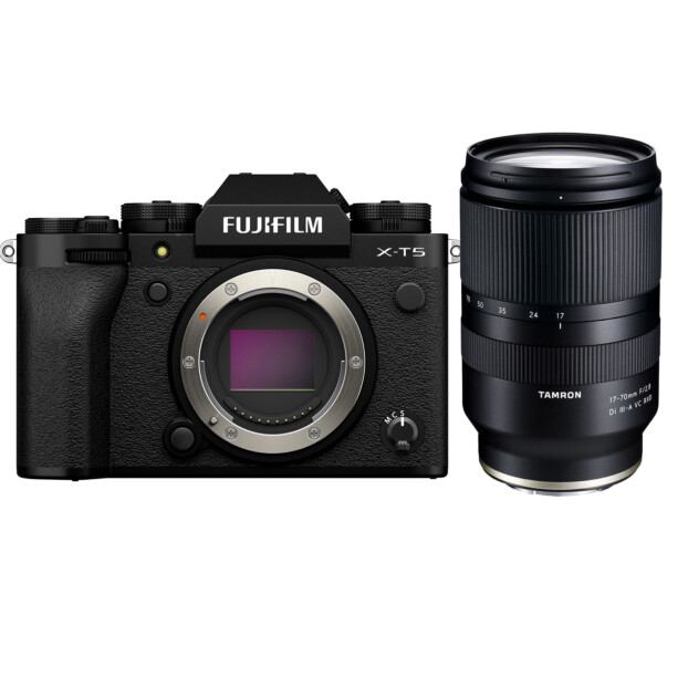 Fujifilm X-T5 zwart + Tamron 17-70mm f/2.8 DI III-A VC RXD
