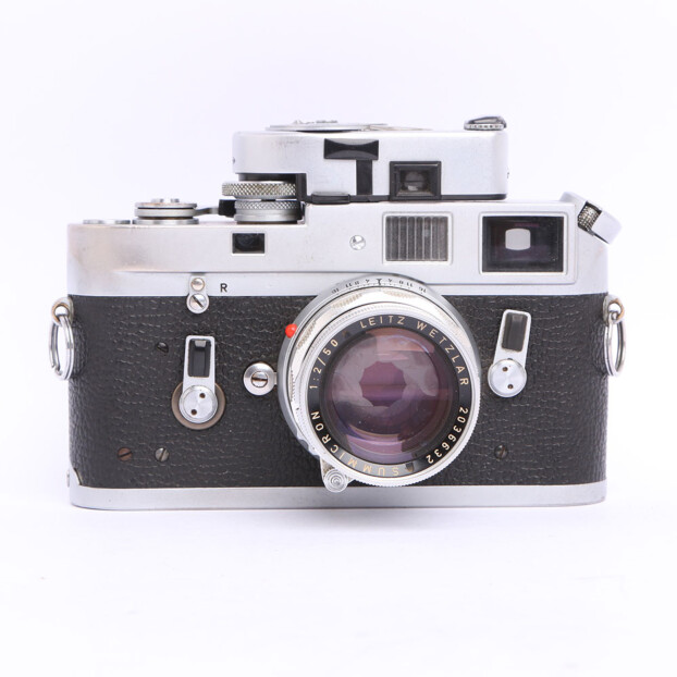 Leica M4 Body Zilver + Leica 50mm f/2.0 Summicron + Leica MR Lichtmeter Occasion M2093