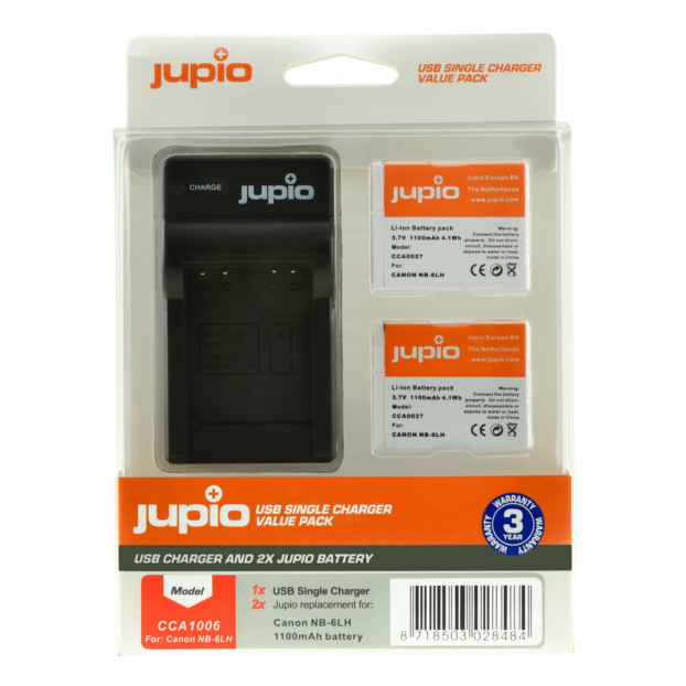 Jupio NB-6LH USB Single Charger Kit