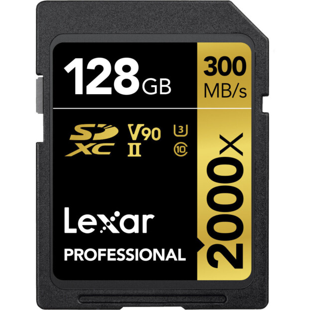 Lexar SDXC Professional 2000x 128GB 300MB/s UHS-II