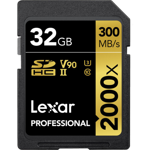 Lexar SDHC Professional 2000x 32GB 300MB/s UHS-II