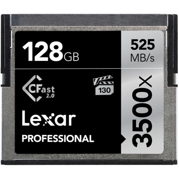 Lexar CFast 2.0 Professional 3500x 128GB 525MB/s