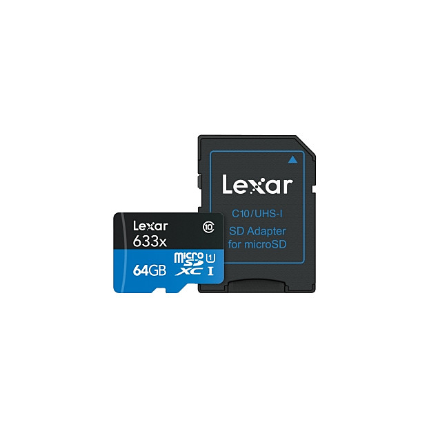Lexar MicroSDXC High Performance 633x 64GB 100 MB/s