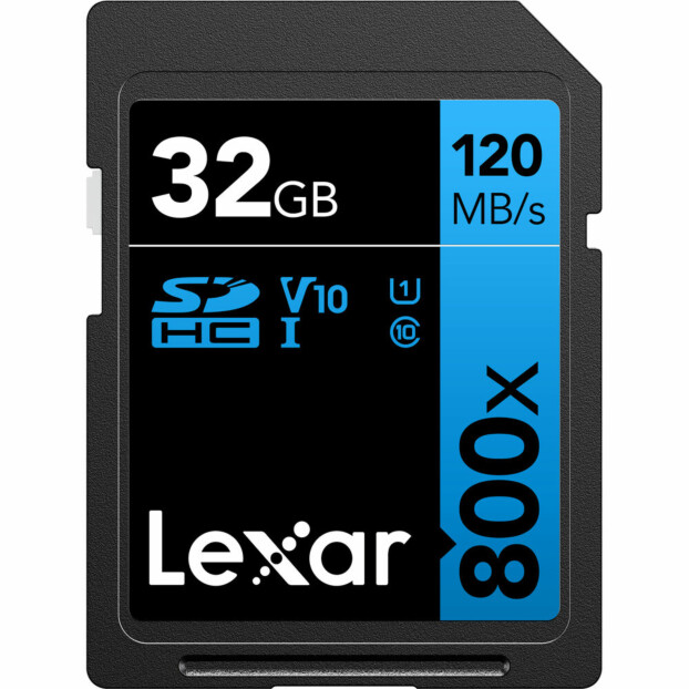 Lexar SDXC Blue Series UHS-I 800X 32GB V30