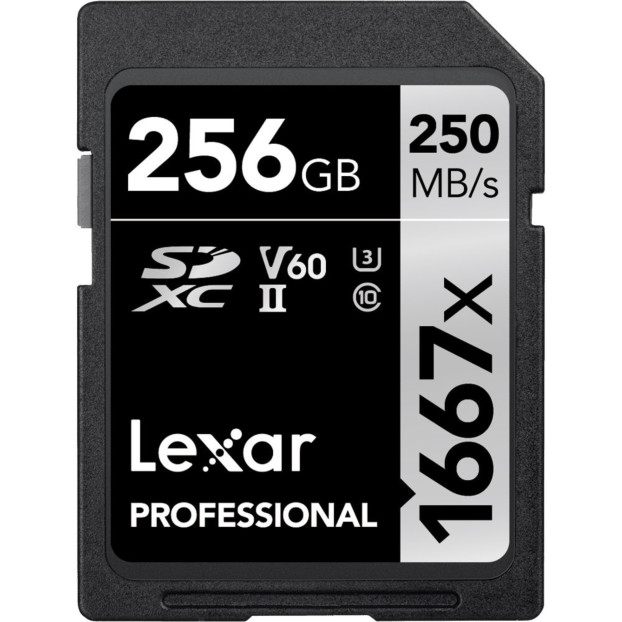 Lexar SDXC Professional 1667x 256GB 250MB/s UHS-II