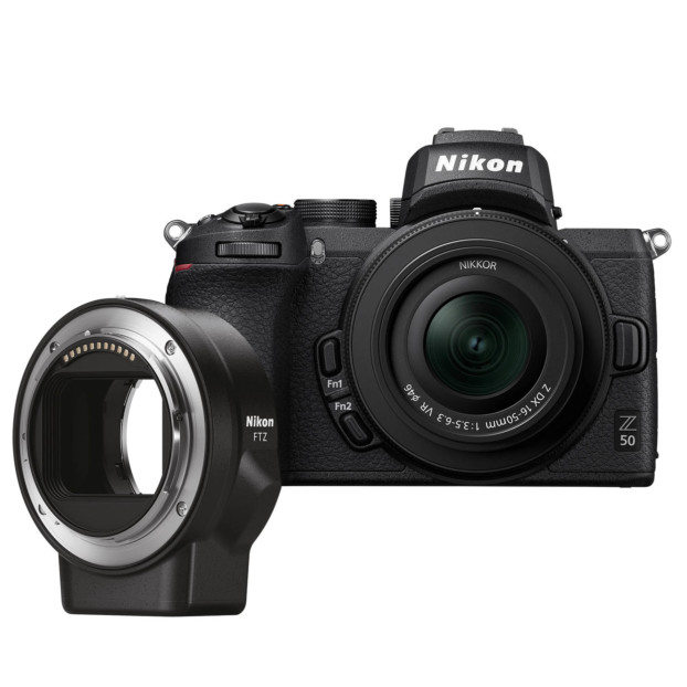 Nikon Z50 Body zwart + FTZ Adapter + 16-50mm f/3.5-6.3 VR