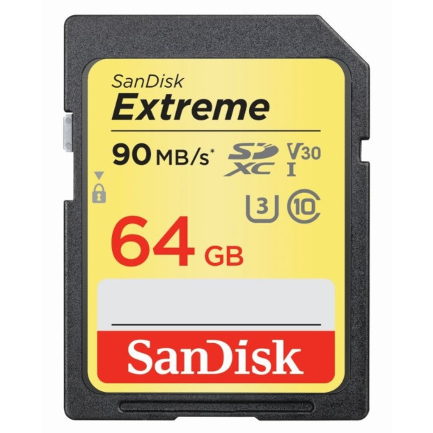 Sandisk SDXC Extreme 64GB R90 W40 V30