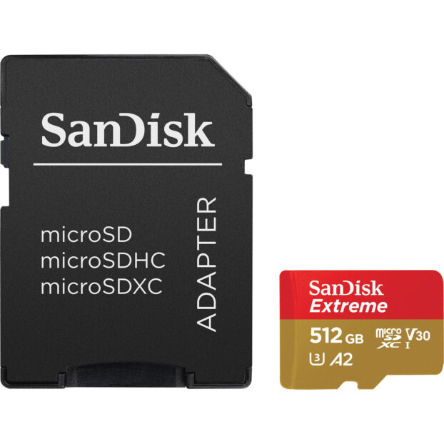 Sandisk MicroSDXC Extreme 512GB 160MB/s A2