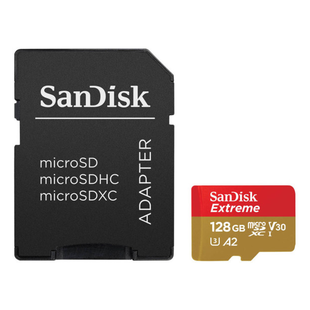 Sandisk MicroSDXC Extreme 128GB 160MB/s U3 V30 A2