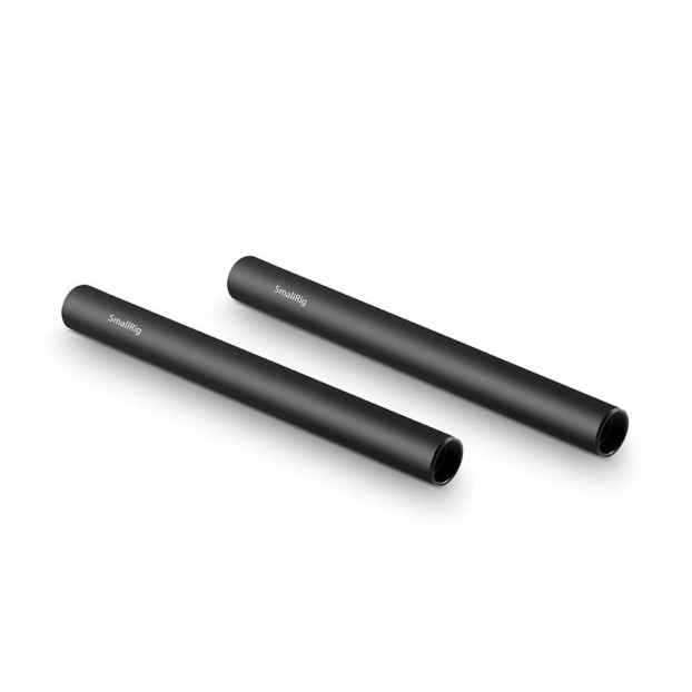 SmallRig 1050 2pcs 15mm Black Aluminum Alloy Rod(M12 15cm) 6inch