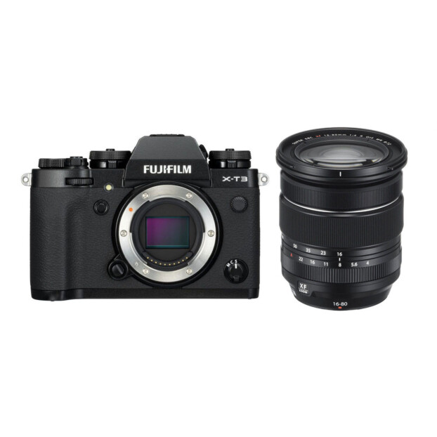 Fujifilm X-T3 zwart WW + XF 16-80mm f/4.0 R OIS WR