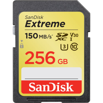 Sandisk 256GB SDXC Extreme 150mb/s U3 V30
