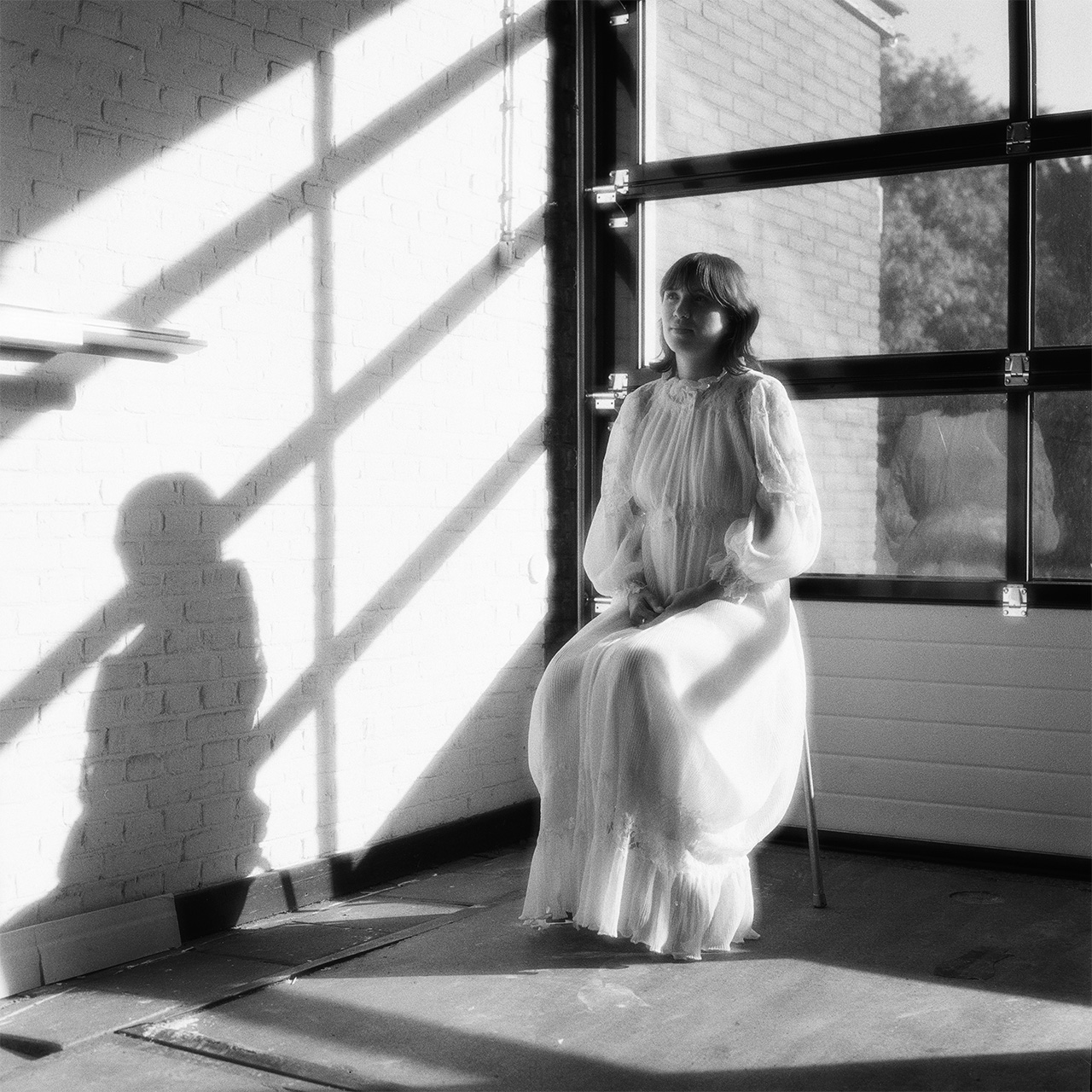 Rollei Superpan film portrait of girl in sun