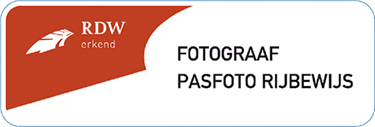 RDW erkend fotograaf voor pasfoto